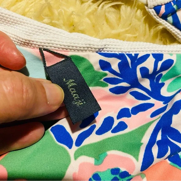 Maaji Serenity tropical bikini set S/M reversible white swimsuit set - Picture 6 of 14